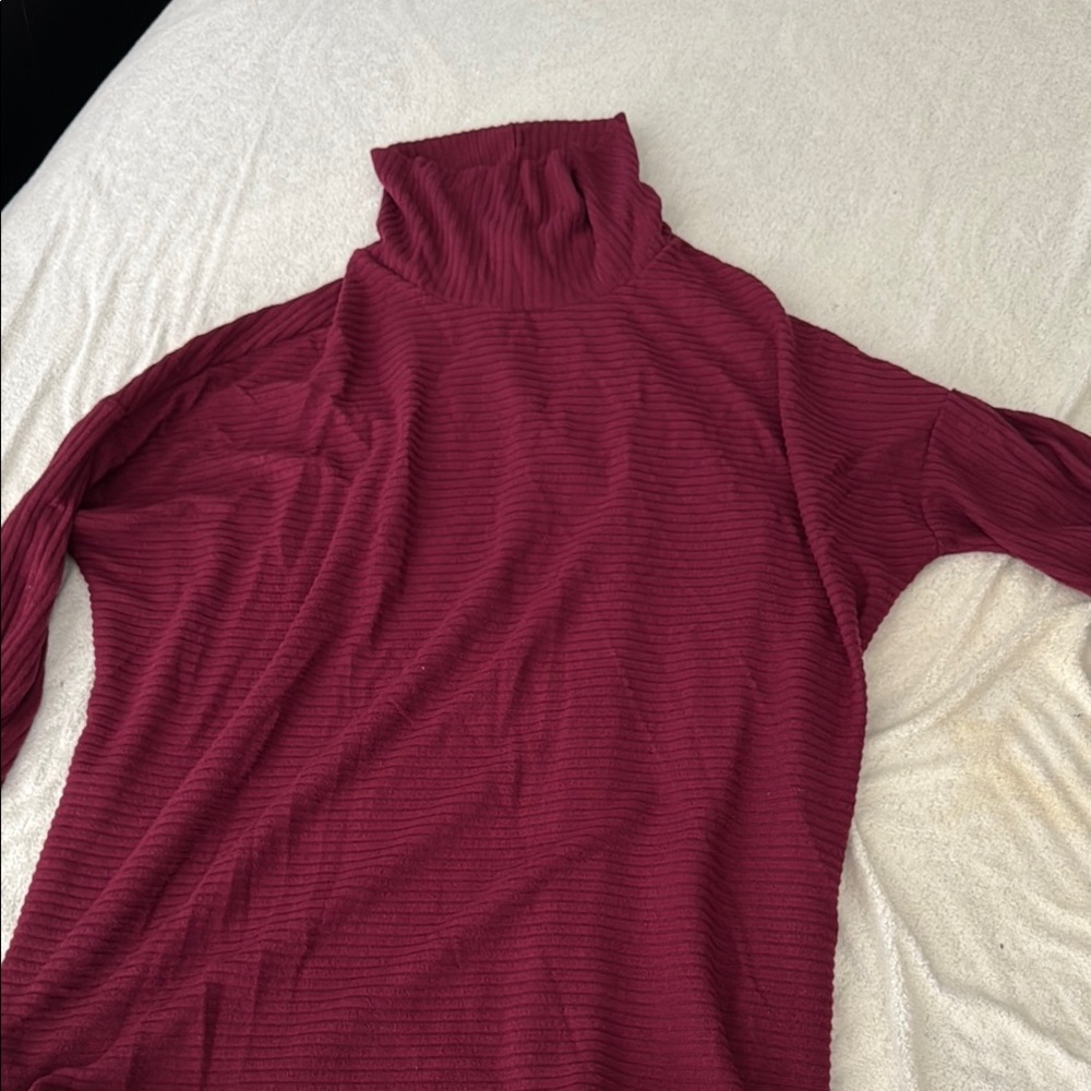 Burgundy Turtleneck Sweater